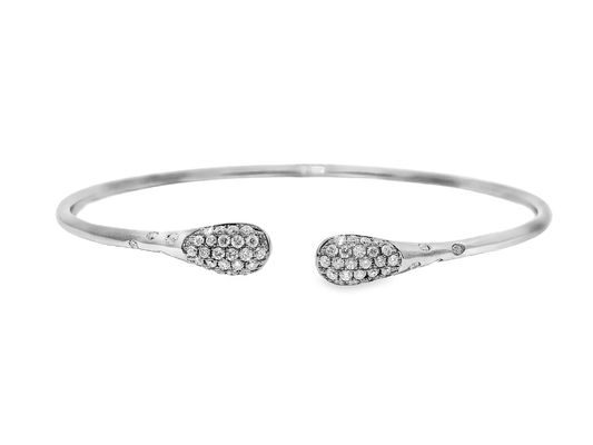 0.45CT Diamond Bangle 18k White Gold