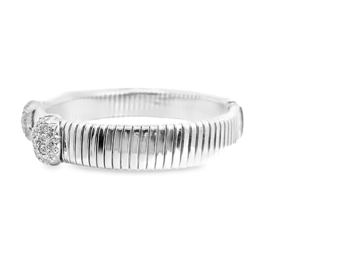 2.10CT Diamond Bangle 14k White Gold
