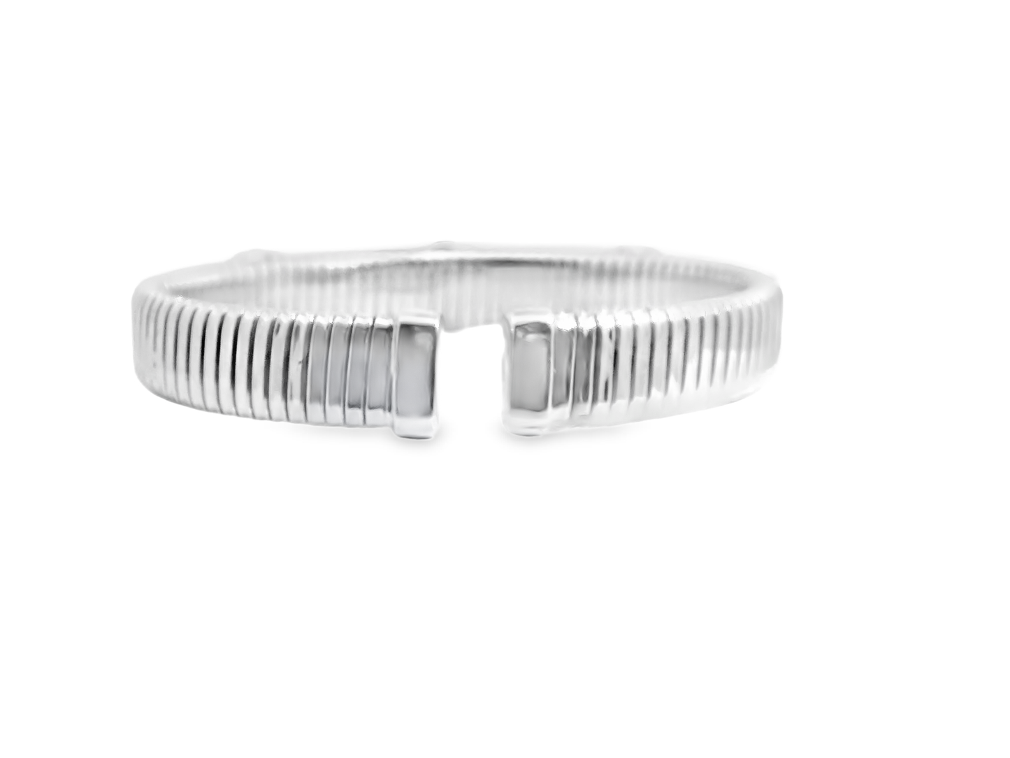 2.10CT Diamond Bangle 14k White Gold