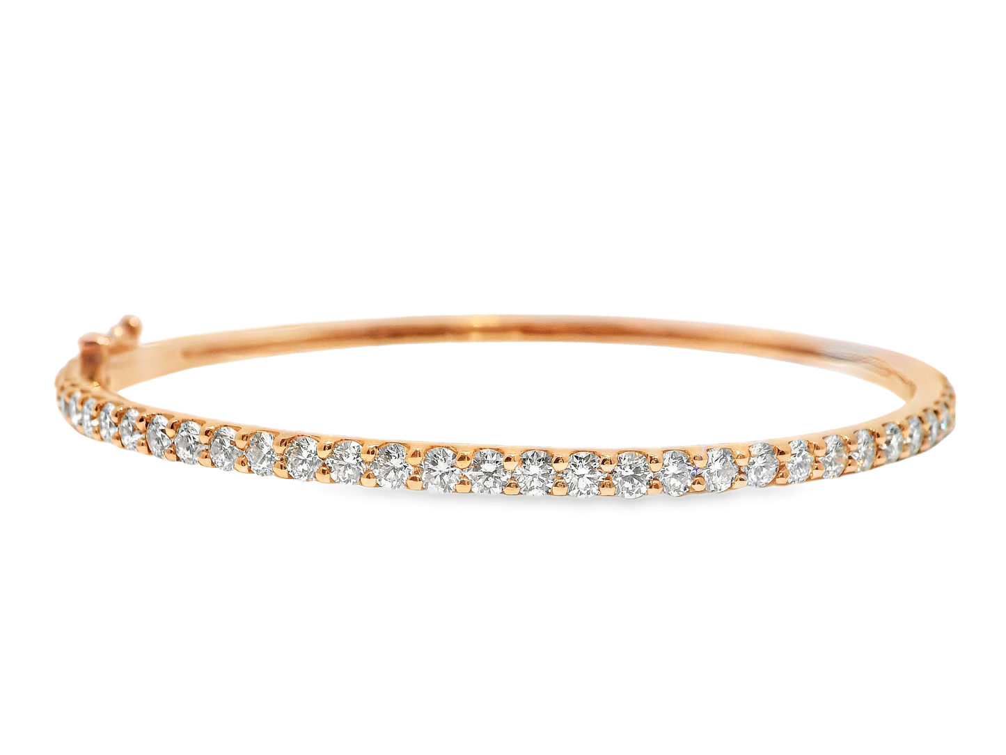 2.35CT Diamond Bangle 14k Rose Gold