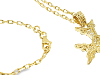 Plain Cross Pendant 14k Yellow Gold