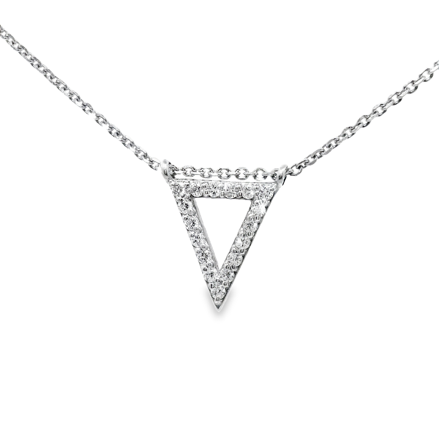 0.16CT Diamond Pendant 14k White Gold