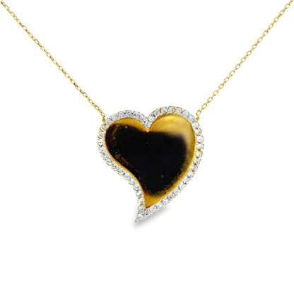 0.30CT Diamond Pendant 18k Yellow Gold