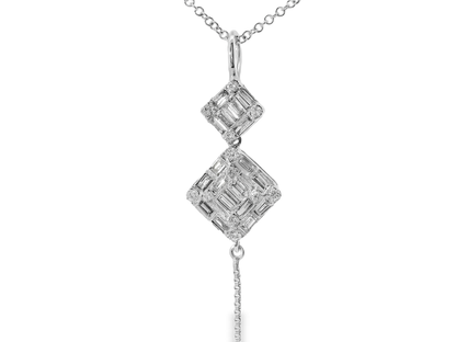0.62CT Diamond Pendant 18k White Gold