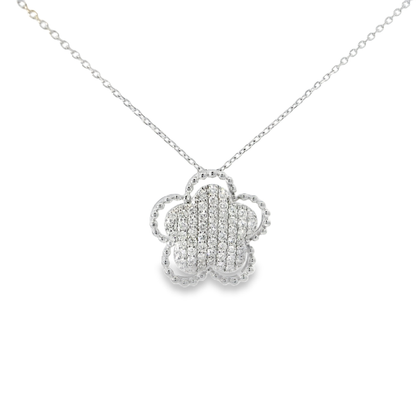 0.41CT Diamond Pendant 14k White Gold