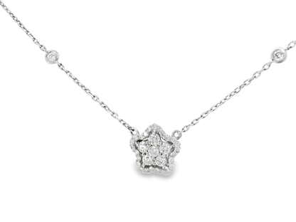 1.01CT Diamond Pendant 14k White Gold
