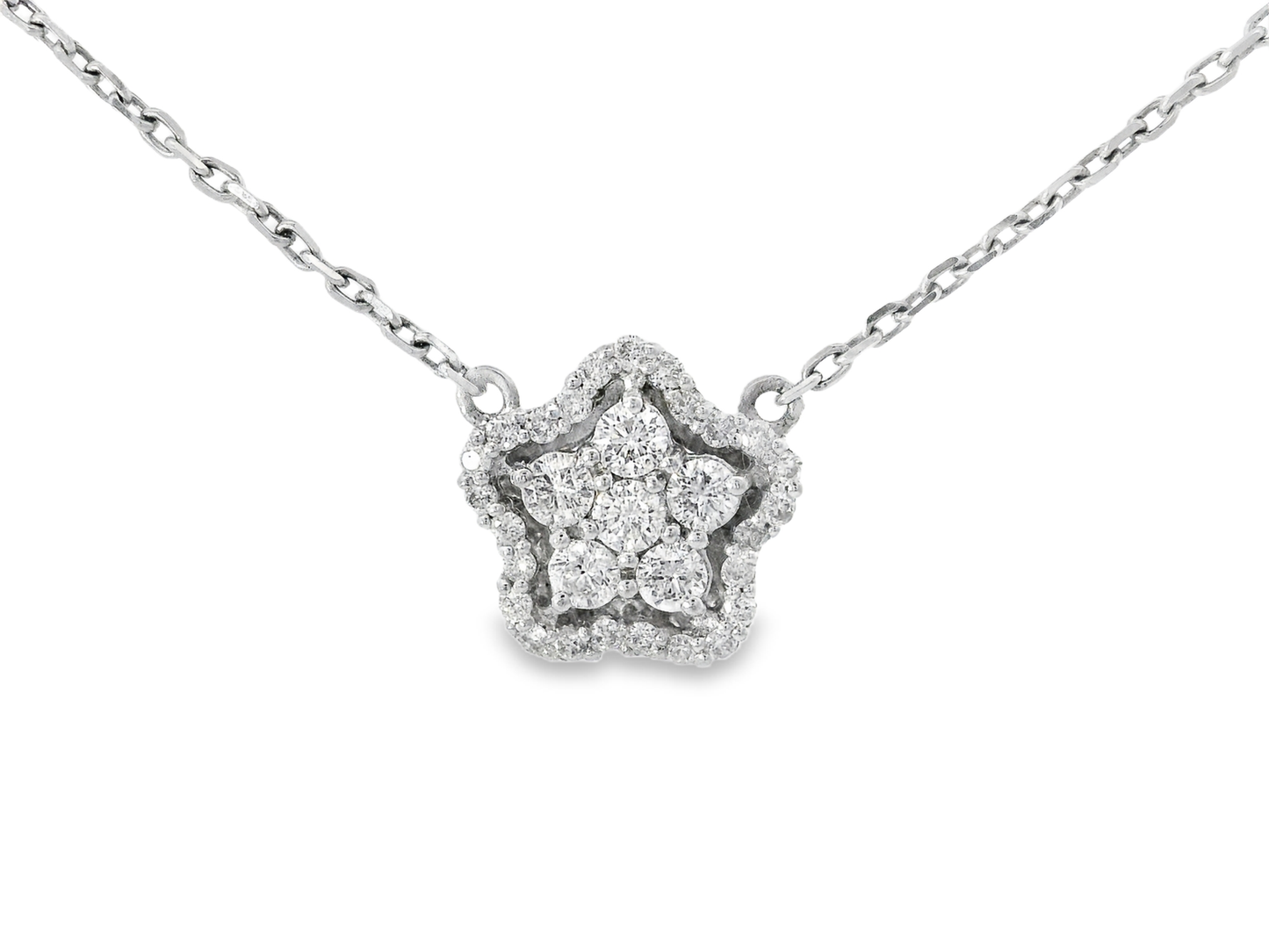 1.01CT Diamond Pendant 14k White Gold