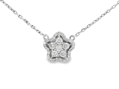 1.01CT Diamond Pendant 14k White Gold
