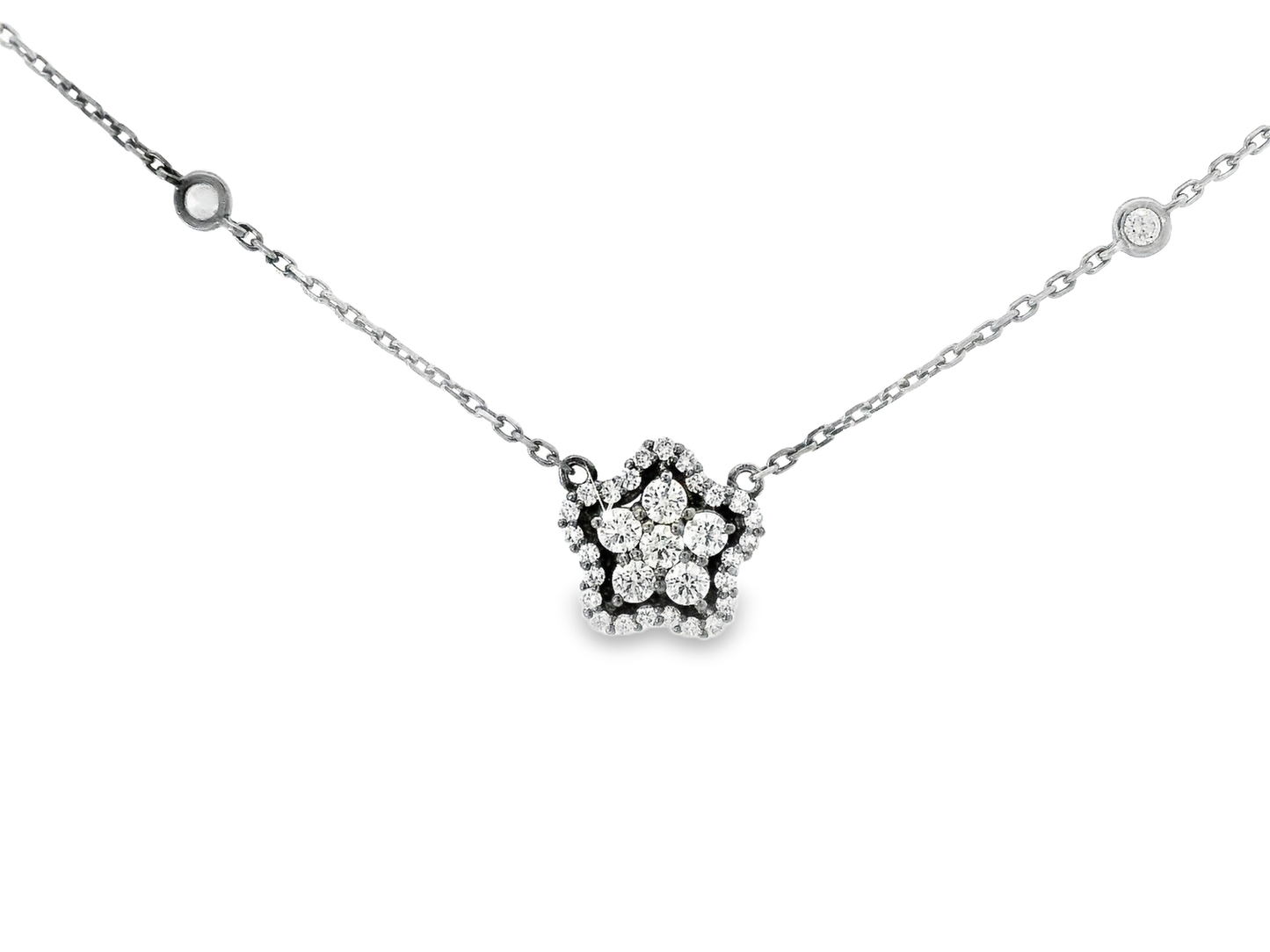 1.01CT Diamond Pendant 14k White Gold