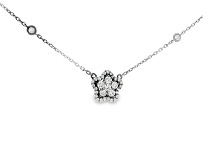 1.01CT Diamond Pendant 14k White Gold