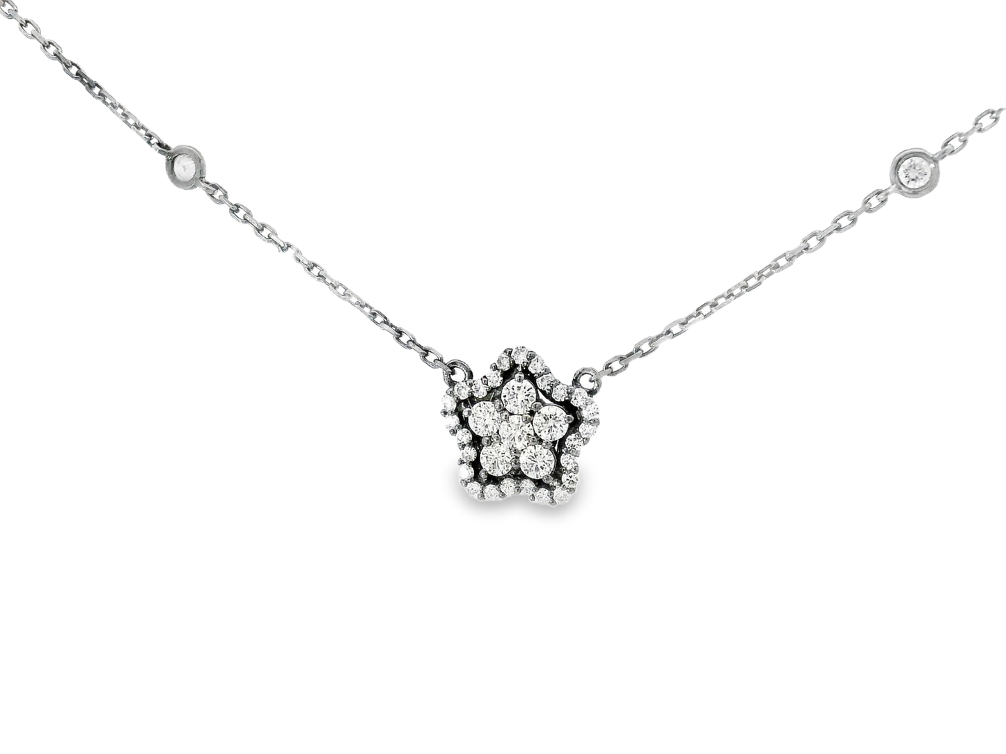 1.01CT Diamond Pendant 14k White Gold