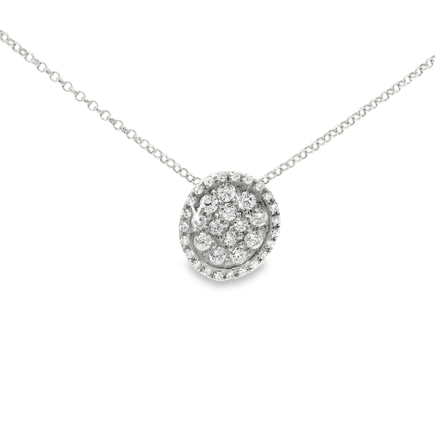 0.31CT Diamond Pendant 18k White Gold