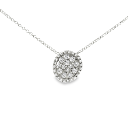 0.31CT Diamond Pendant 18k White Gold