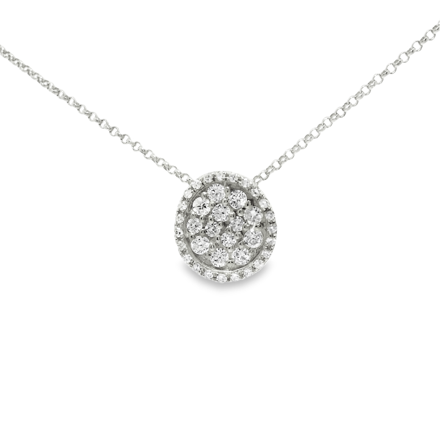 0.31CT Diamond Pendant 18k White Gold