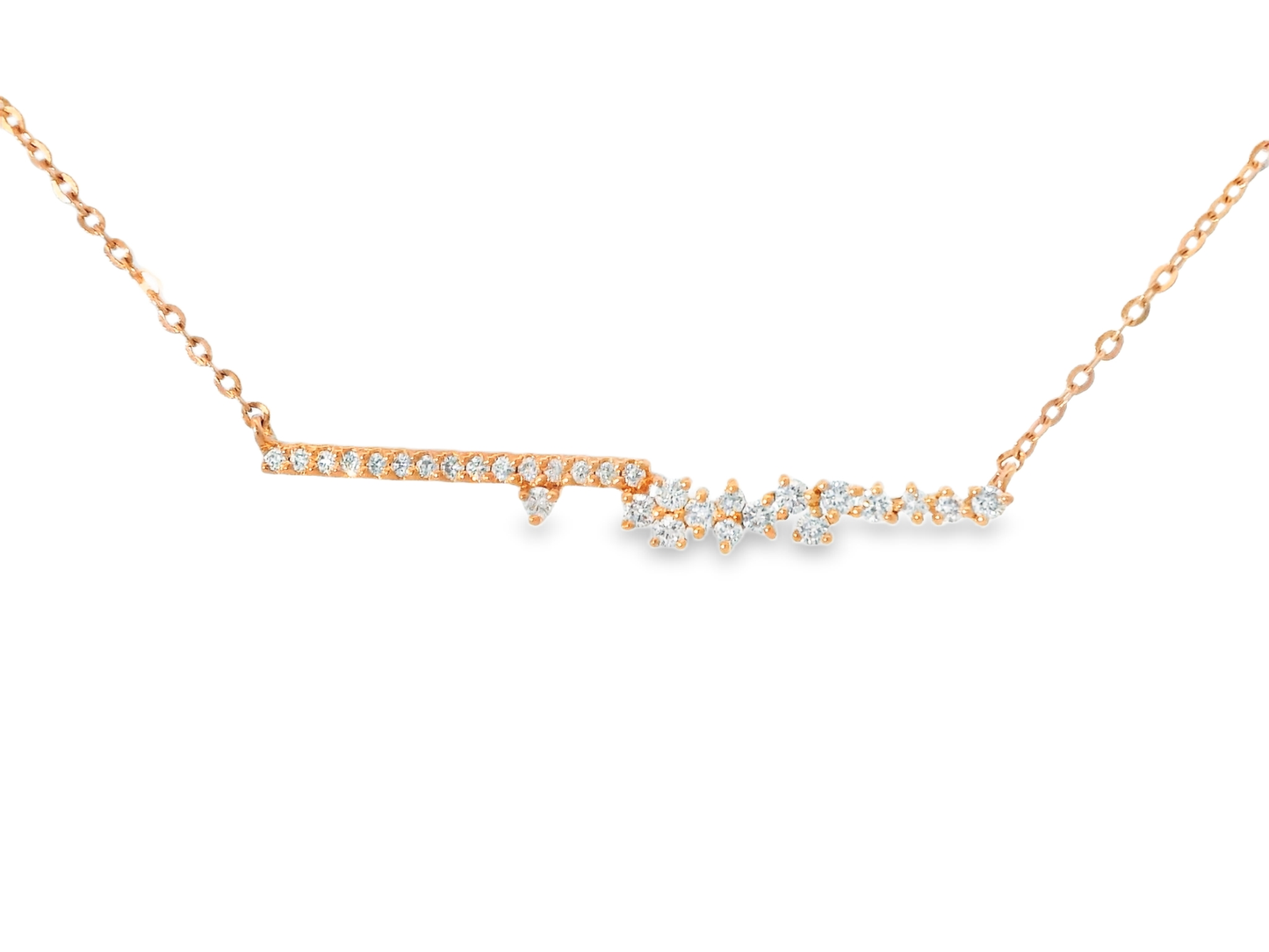 0.31CT Diamond Pendant 14k Rose Gold