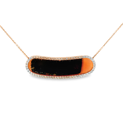 0.45CT Diamond Pendant 18k Rose Gold