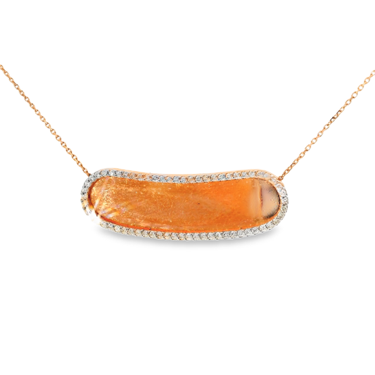 0.45CT Diamond Pendant 18k Rose Gold