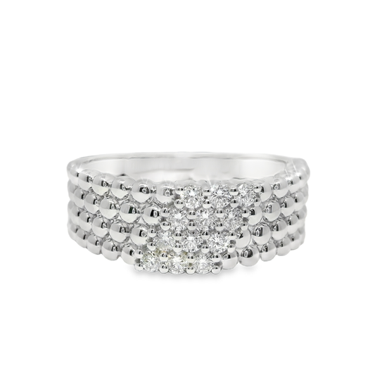 0.34CT Diamond Ring 14k White Gold
