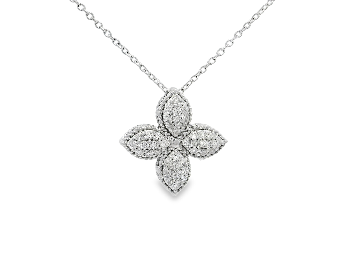0.48CT Diamond Pendant 18k White Gold