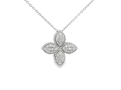 0.48CT Diamond Pendant 18k White Gold