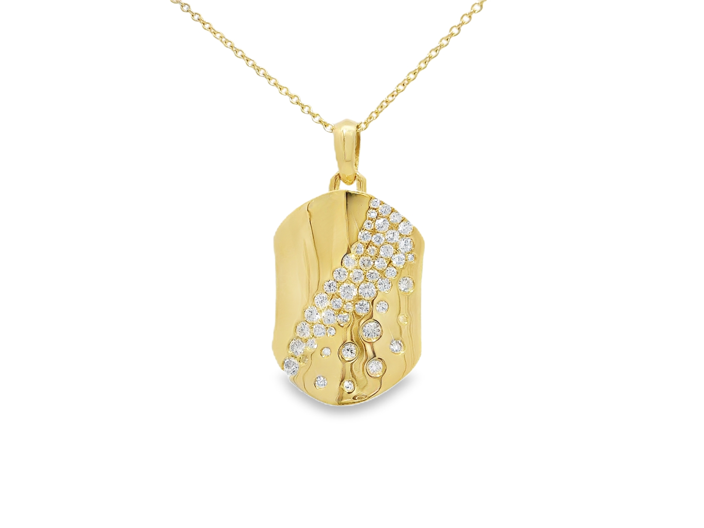 0.76CT Diamond Pendant 14k Yellow Gold