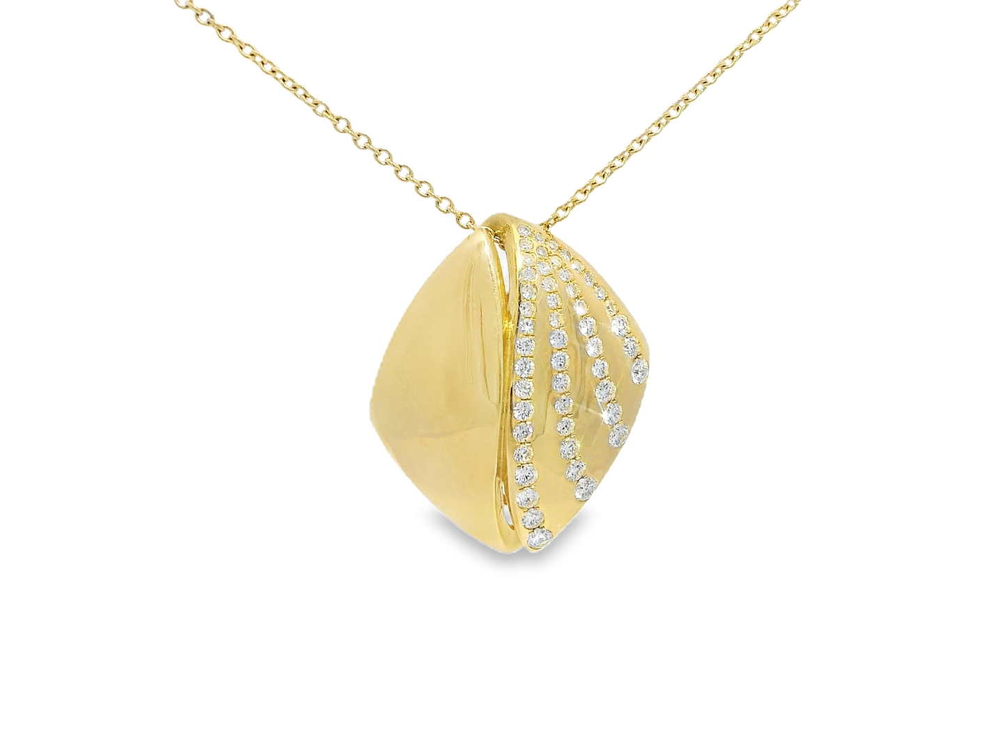 0.47Ct Diamond Pendant 14k Yellow Gold