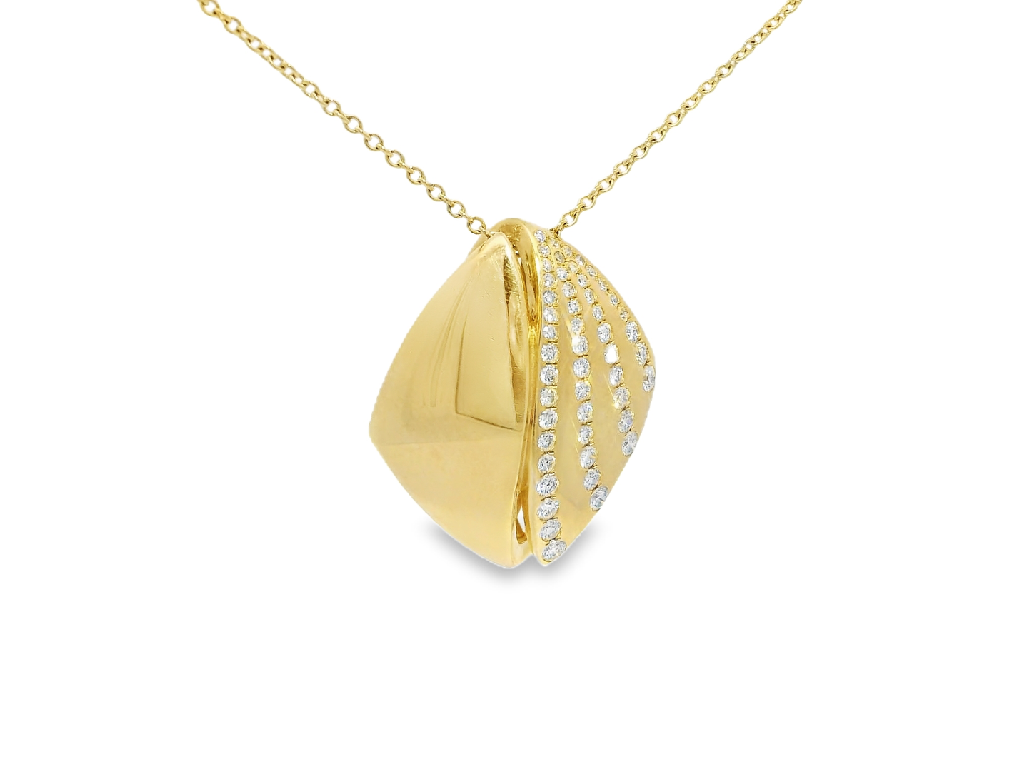 0.47Ct Diamond Pendant 14k Yellow Gold