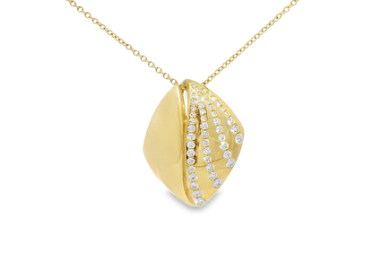 0.47Ct Diamond Pendant 14k Yellow Gold