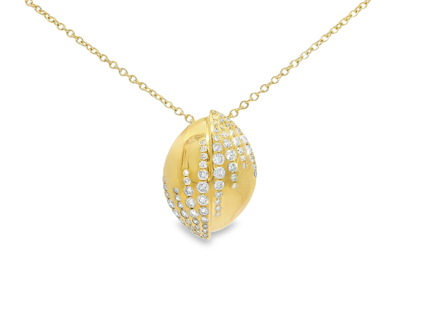 0.40CT Diamond Pendant 14k Yellow Gold
