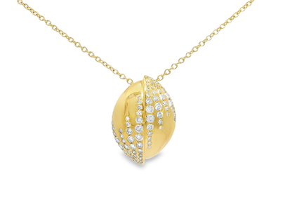 0.40CT Diamond Pendant 14k Yellow Gold