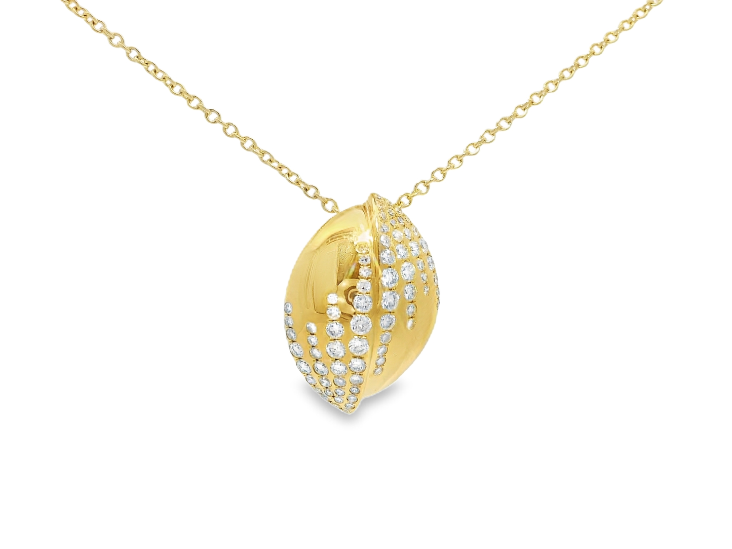 0.40CT Diamond Pendant 14k Yellow Gold