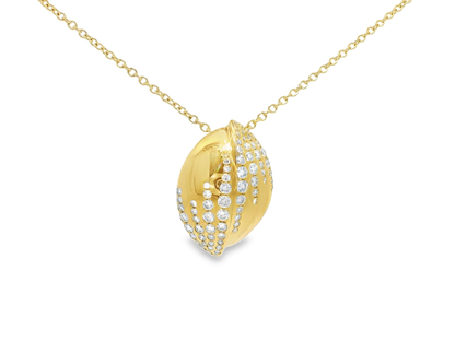 0.40CT Diamond Pendant 14k Yellow Gold