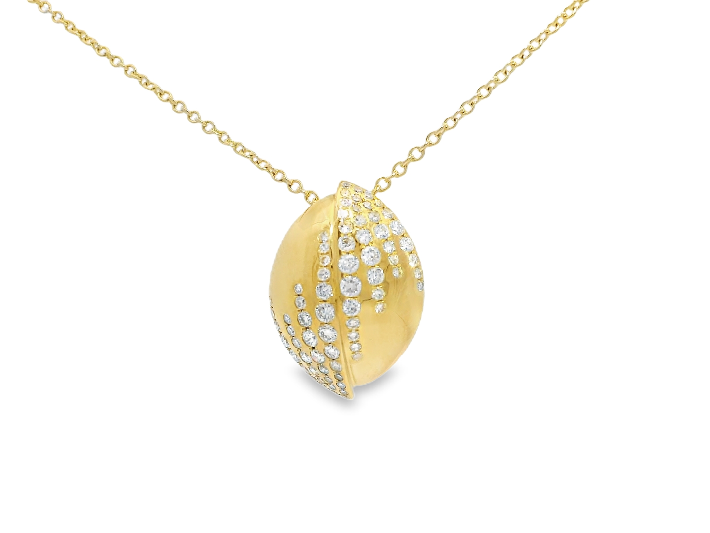 0.40CT Diamond Pendant 14k Yellow Gold