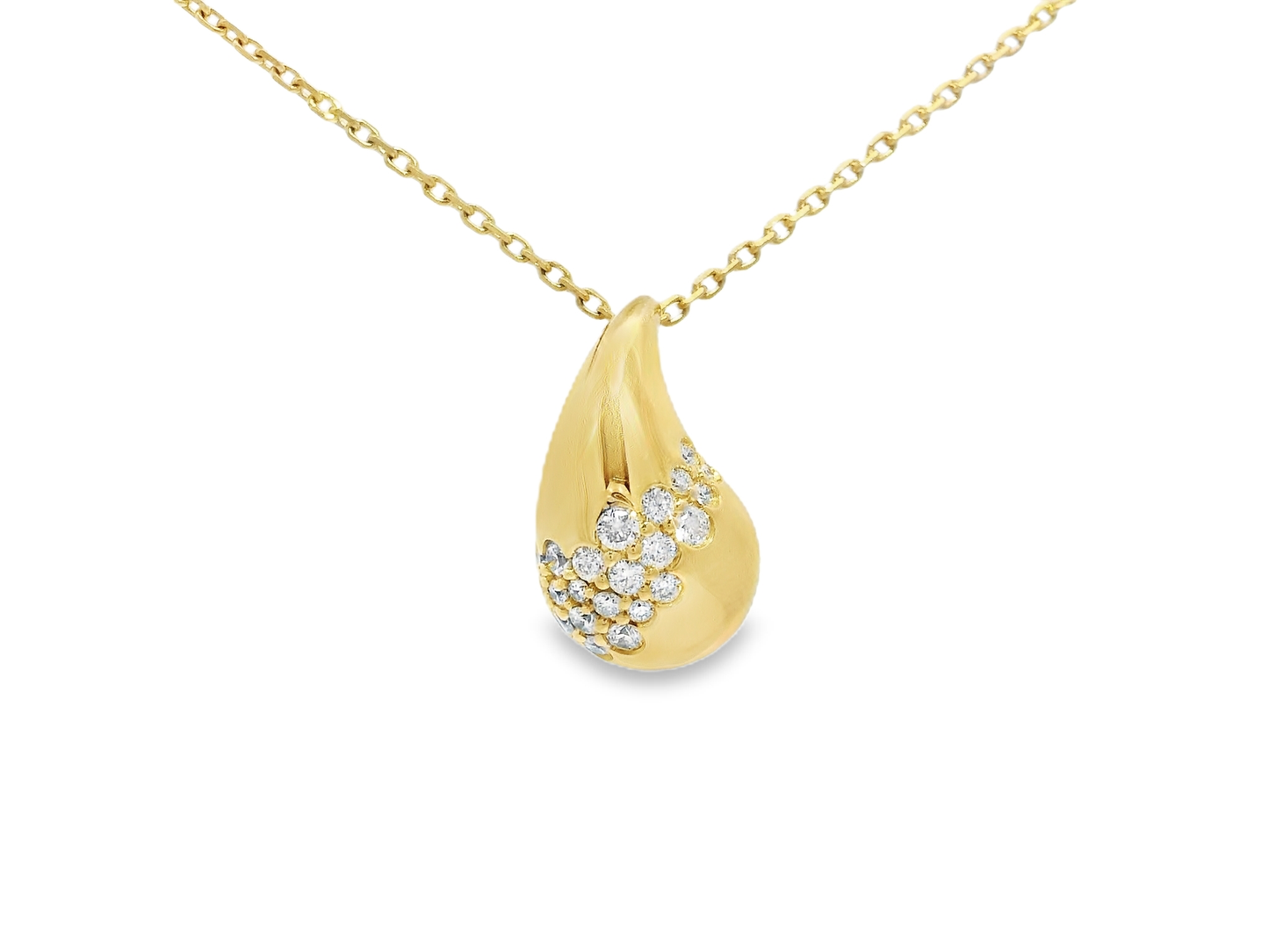 0.35CT Diamond Pendant 14k Yellow Gold