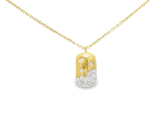 0.31CT Diamond Pendant 14k Yellow Gold
