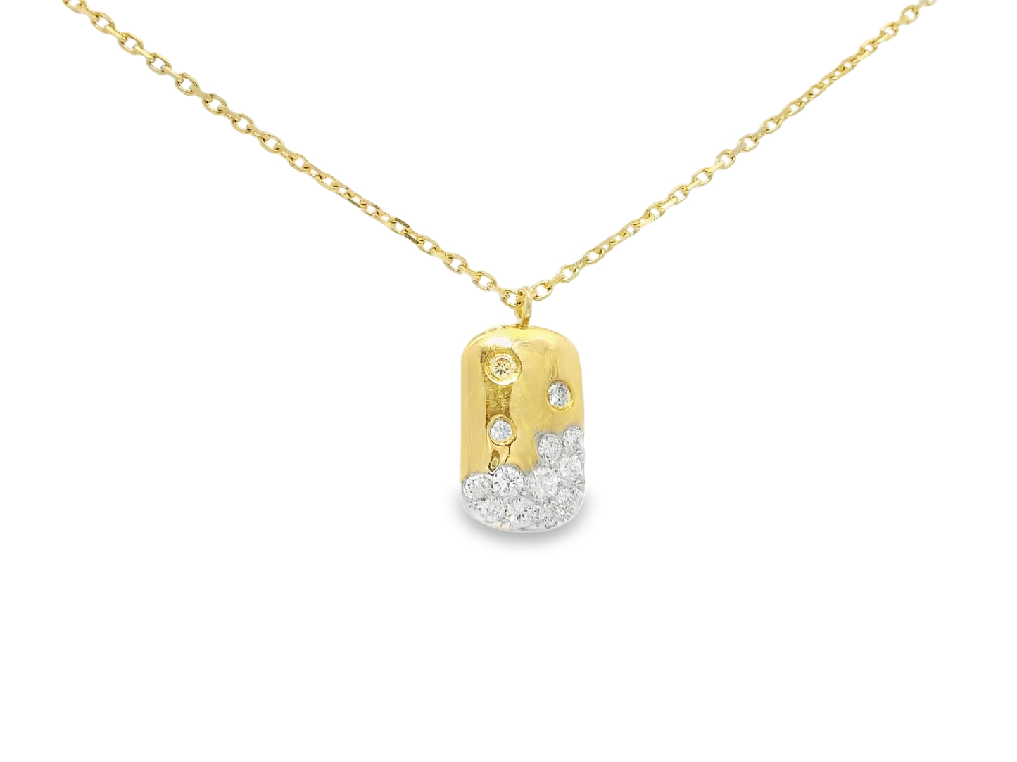 0.31CT Diamond Pendant 14k Yellow Gold