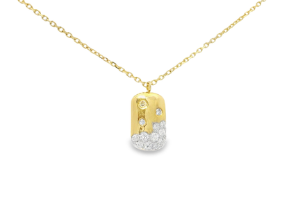 0.31CT Diamond Pendant 14k Yellow Gold