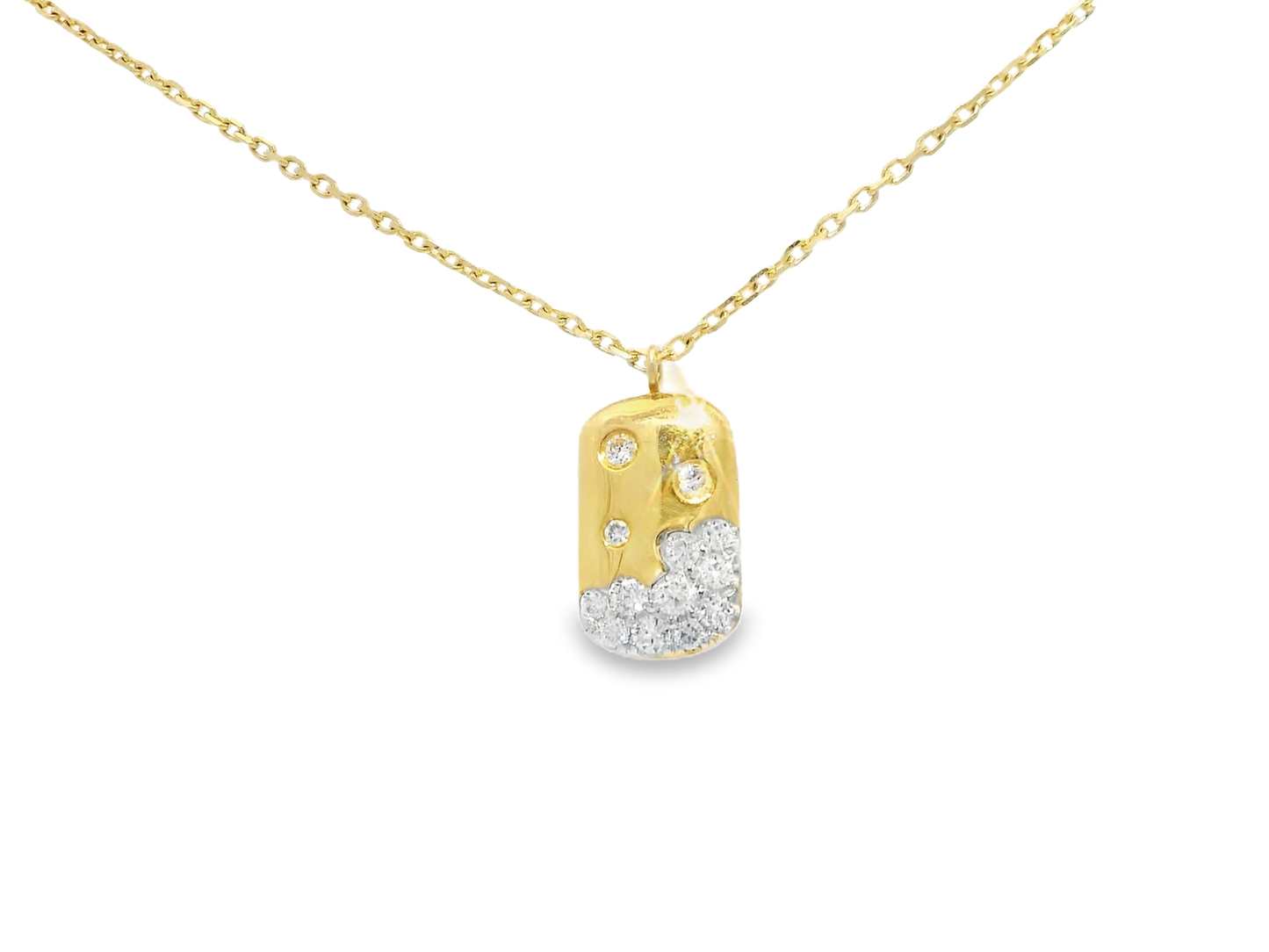 0.31CT Diamond Pendant 14k Yellow Gold