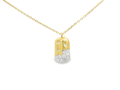 0.31CT Diamond Pendant 14k Yellow Gold