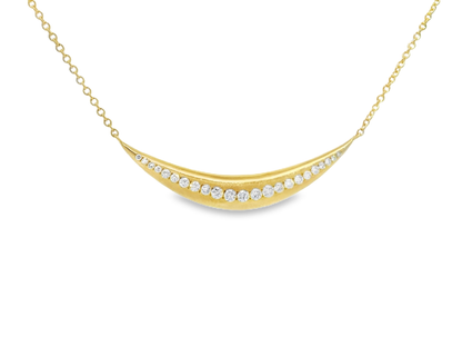 0.27CT Diamond Pendant 14k Yellow Gold