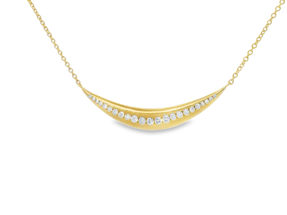 0.27CT Diamond Pendant 14k Yellow Gold