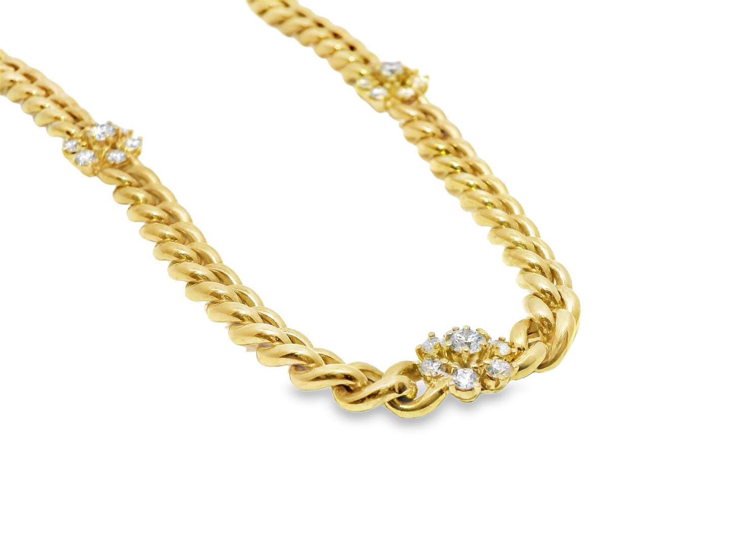 1.50CT Diamond Necklace 18k Yellow Gold