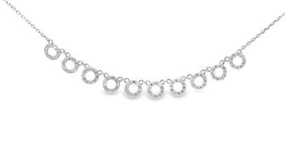 0.77ct Diamond Pendant 14k White Gold
