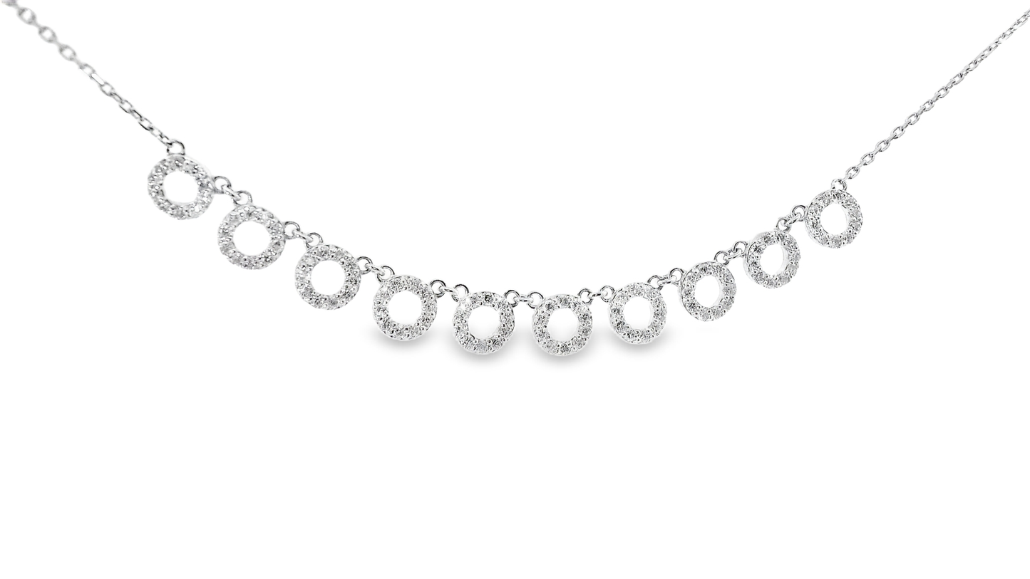0.77ct Diamond Pendant 14k White Gold