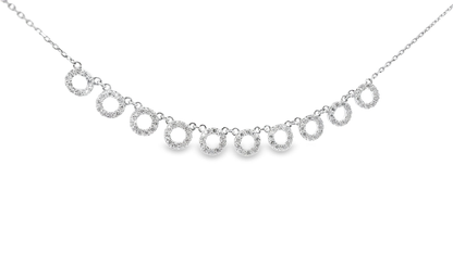 0.77ct Diamond Pendant 14k White Gold