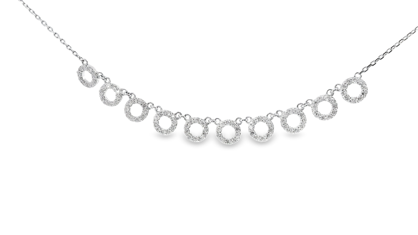 0.77ct Diamond Pendant 14k White Gold