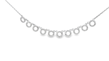 0.77ct Diamond Pendant 14k White Gold