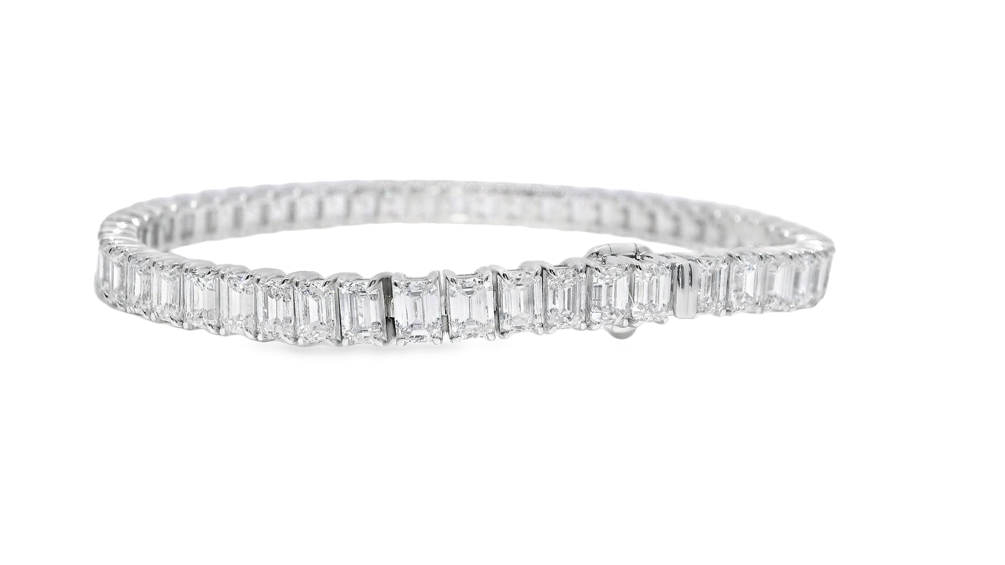 14.315CT Lab Diamond Tennis Bracelet 14k White Gold