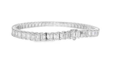 14.315CT Lab Diamond Tennis Bracelet 14k White Gold