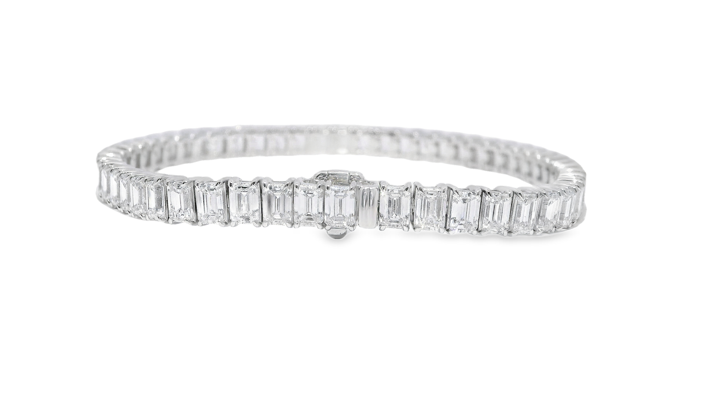 14.315CT Lab Diamond Tennis Bracelet 14k White Gold